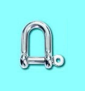 straight shackle for sailboats / with captive pin / forged / stainless steel