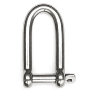 long shackle for sailboats / forged / stainless steel