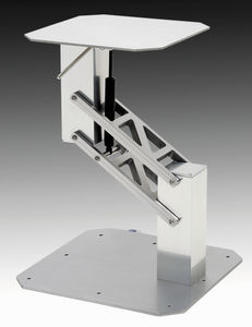adjustable boat table pedestal / telescopic / aluminum