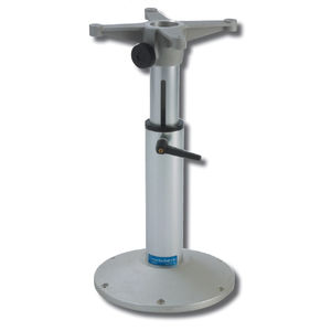 adjustable boat table pedestal / telescopic / aluminum