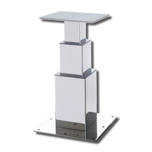 electric boat table pedestal / telescopic / stainless steel