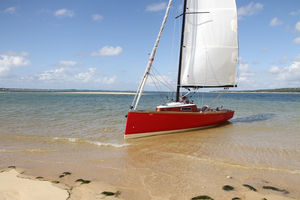 open transom sailboat