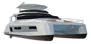 catamaran motor yacht / cruising / flybridge / shaft drive
