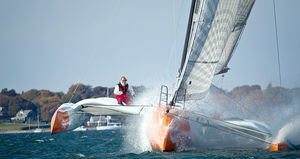 trimaran / cruising-racing / open transom / semi-custom