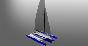 trimaran / cruising-racing / open transom