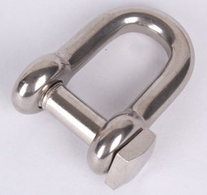 straight shackle for sailboats / stainless steel