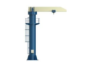 marina crane / pivoting jib / boat handling