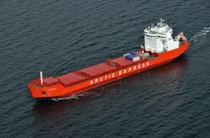 container ship cargo ship / ice-class