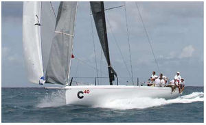 racing sailboat / open transom / carbon
