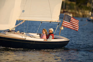 open transom sailboat
