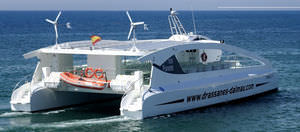 catamaran sightseeing boat / solar-electric powered
