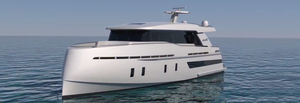 fast motor-yacht / wheelhouse / aluminum / displacement hull
