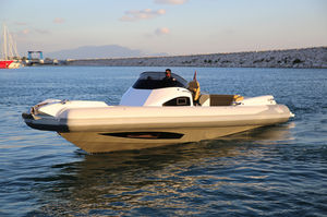 inboard inflatable boat / center console / semi-rigid / 18-person max.