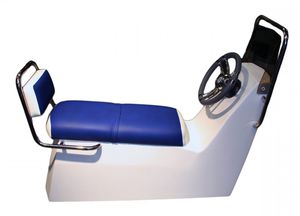 jockey seat / for boats / fixed / with built-in pilot console