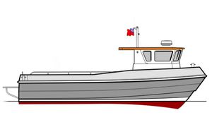 catamaran work boat / inboard