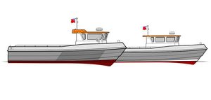 catamaran work boat / inboard