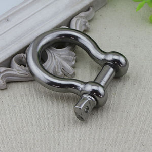 bow shackle for sailboats / forged / stainless steel