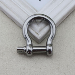 bow shackle for sailboats / forged / stainless steel