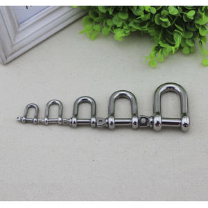 straight shackle for sailboats / forged / stainless steel