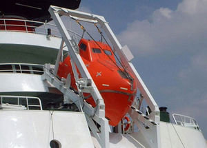 free-fall lifeboat davit / hydraulic