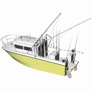 work boat / catamaran / outboard
