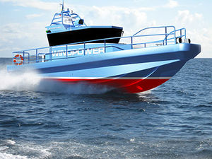 wind farm service boat / inboard waterjet / aluminum