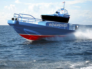 wind farm service boat / inboard waterjet / aluminum