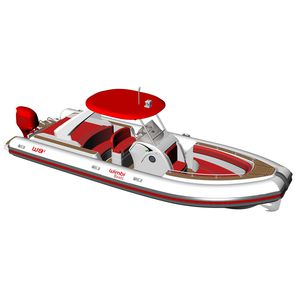 outboard inflatable boat / rigid / center console / 18-person max.