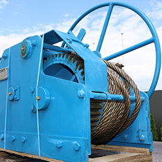 ship winch / towing / electric drive / single-drum