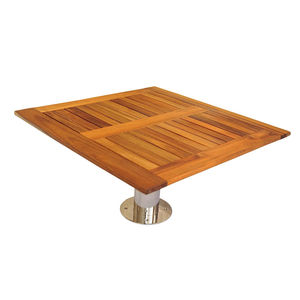 boat table / fixed / folding / teak