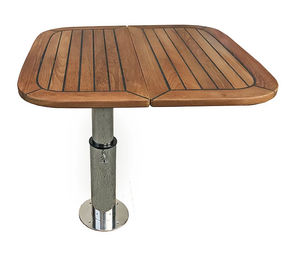 boat table / fixed / folding / teak