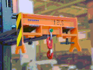 spreader for forklift truck PFEIFER Seil- und Hebetechnik Service Center Hambu