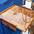 boats cockpit table / foldable - HINGELESS LEAF