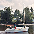 classic sailboat day-sailer / cat boats / gaffsail / serial - WOMPUS