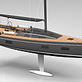 cruiser-racer sailboat / open transom / with carbon mast / serial - A44