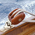 double block / cheek / flat / sailboat - 814619