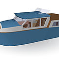 in-board day-cruiser / motor-boats classic / canal - FANTAIL 217