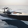 in-board center console boat / motor-boats yacht tenders / with sundeck / with T-top - SR 52 BLACKBIRD