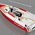 open transom sailboat day-sailer / serial - OPENGO 888