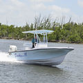 outboard center console boat / twin engine / sport-fishing / with T-top - 227 XF