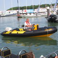 outboard inflatable boat / inflatable tenders with jockey console / semi-rigid - RIB 460
