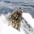 outboard inflatable boat / motor-boats triple engine / center console / semi-rigid - C-1100