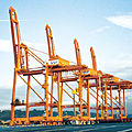 post-Panamax container gantry crane / unloading - ARTICULATED BOOM TYPE - 50 LT