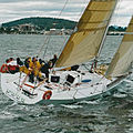 racing sailboat / open transom / with tiller steering / serial - BULL 12000