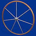 sailboat helm wheel / teak - WHS SERIES