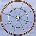 sailboat helm wheel / classic - 6 SPOKE