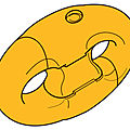 sailboat shackle / D / flat / stainless steel - M18