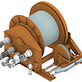 towing winch / hydraulic drive / single drum / with spooling device - DEPS-76AR