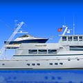 trawler luxury yacht / Aluminium - 120
