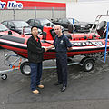 utility inflatable boat / outboard / inflatable tenders with jockey console / semi-rigid - RIBCRAFT 4.8
